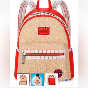 Loungefly Spider-Man Faux Fur Mini Backpack